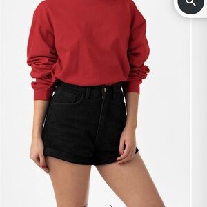 American Apparel Black Jean Shorts 100% Cotton